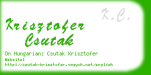 krisztofer csutak business card